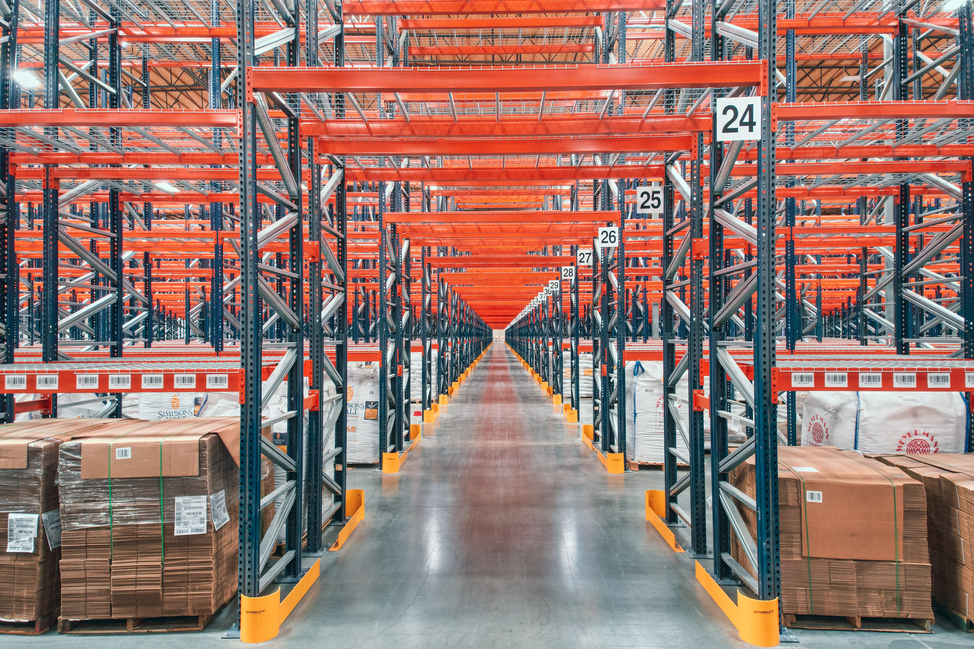 Industrial pallet racking installation in Pompano Beach warehouse